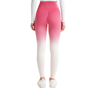 Ensemble de yoga côtelé personnalisé pour femmes vêtements de fitness actif en tissu à mailles pour l'entraînement motif solide nouveaux vêtements de sport de gymnastique en gros - Product Image 5