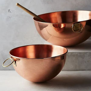 Nuevo Tazón Redondo Clásico de Acero Inoxidable para Servir, para el Hogar/Utensilios de Cocina, Decoración de Fiestas, Apto para Lavavajillas y Ecológico, Hecho en India - Product Image 1