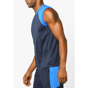 Camiseta sin mangas de gimnasio 100% algodón para hombre al por mayor, camiseta sin mangas con logotipo personalizado, chaleco muscular transpirable para entrenamiento físico - Product Image 2