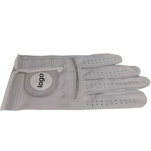 Gants de golf en tissu Cabretta avec logo personnalisé pour hommes en peau de mouton respirant évacuation de l'humidité anti-dérapant protégé contre les UV pour le cyclisme - Product Image 2