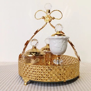 Elegant Wholesale Brass Beautiful Incense <b>Burner</b> Set Arabic Holder for Gifts Handheld <b>Bakhoor</b> <b>Burner</b> From India - Product Image 1