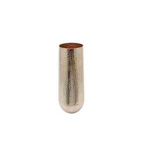 Shiny Hammered Nickel Metal Flower <b>Vase</b> Perfect for Festive Home Table Decor Hotels and Stylish Restaurant <b>Settings</b> - Product Image 2