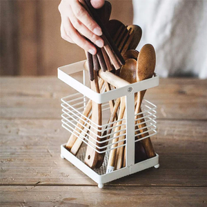 Porte-couverts carré moderne en métal fer baguettes couteau fourchette organisateur pour cuisine vaisselle salle à manger support de rangement - Product Image 4