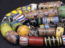 Cuentas de cristal con patrón Tribal nepalí, abalorios de arcoíris multicolores opacos rústicos, cuentas de joyería de Murano Chevron - Product Image 4