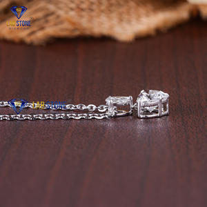 1.41 TDW Heart&Pear Cutเพชรจี้ทองคําขาวโดยLabstone/ShimmerและShineด้วยเพชร/EF-VSสี - Product Image 3
