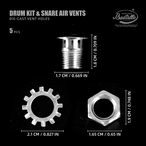 Beatello, <span class=keywords><strong>5</strong></span> uds., orificio de ventilación para <span class=keywords><strong>Tom</strong></span> Snare Bass Drum Set Part - Product Image 2