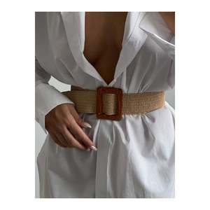 Ceinture élastique tressée à boucle pour femme, ceinture de veste, ceinture de chemise, ceinture de robe - WICKER - Product Image 3