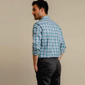 เสื้อเชิ้ตแขนยาวคอตตอนลินินเนื้อบางระบายอากาศได้ดีสไตล์ยุโรปสำหรับผู้ชายเสื้อเชิ้ตลำลองใส่เดินชายหาด - Product Image 6