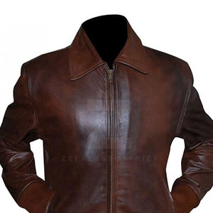 Chaqueta Bomber de Cuero de Último Diseño para Hombre con Cuello Alto, Logotipo Frontal, Impermeable, Cortavientos, Ropa de Abrigo de Invierno, Colores Personalizados - Product Image 4