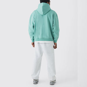 Sweats à capuche pour hommes en coton mélangé basique, streetwear, poids lourd, manches longues, design ample, hiver, impression numérique personnalisée, sweats à capuche pour hommes - Product Image 3