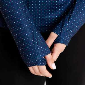 Turtleneck <b>Zipper</b>-up Top for Woman Fashionable Warm and Cozy Printed <b>Sweatshirt</b> for All Day Comfort and Style - Product Image 5