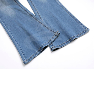 กางเกงยีนส์ขายาวสำหรับผู้หญิงมีกระเป๋าด้านข้างดีไซน์ใหม่ล่าสุดกางเกงยีนส์สีเทากว้างมีโลโก้ออกแบบได้ตามต้องการ/ไซส์2025 - Product Image 5