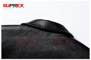 2026 Customized High Quality PU <b>Leather</b> <b>Jackets</b> <b>Men</b> Winter Solid Stand Collar Breathable Eco-Friendly High Street <b>Men</b> <b>Jacket</b> - Product Image 3