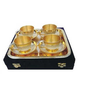 Meilleure vente bol de fruits secs en laiton plaqué or élégant emballage de boîte en velours, idéal pour les cadeaux d'entreprise, la sublimation vierge, le bricolage - Product Image 1