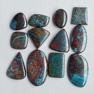 หินอัญมณีคริสตัล Azurite Cabochon หินหลวมสำหรับทำเครื่องประดับ - Product Image 3