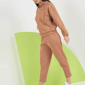 Chándales de invierno informales para mujer de primera calidad Ropa de color sólido de alta fabricación - Product Image 2
