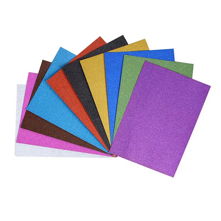 Scrapbook Glitter Cardstock with Heavy GSM Paper Crafts Fine Glitter on Surface Varnishing