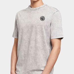 Camiseta Vintage Transpirable con Lavado Ácido para Hombre, 100% Algodón, Tejido de Punto, Ligera y de Secado Rápido - Product Image 3