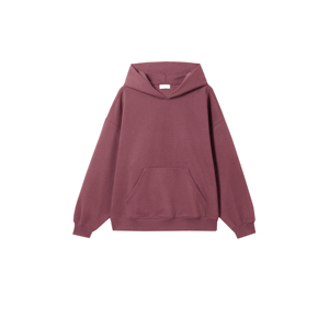 Sweat à capuche oversize décontracté en molleton 100 % coton de haute qualité, avec logo 3D en relief sur le devant, écologique, pour femme - Product Image 3
