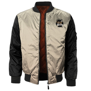 Chaqueta de béisbol de satén con cuello redondo para hombre con chaqueta de invierno sublimada - Product Image 5