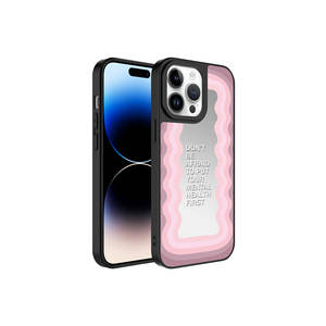 Coque en silicone antichoc à motif miroir de luxe Netzy pour iPhone 14 Pro, finition brillante avec protection de l'appareil photo, housses de téléphone portable - Product Image 1
