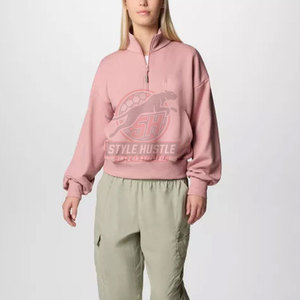 Sudaderas personalizadas de media cremallera para mujer, ropa de abrigo de media cremallera para mujer - Product Image 3