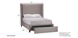 TH-H8387 Modern Bedroom Furniture <b>Tall</b> Headboard Storage Beds Platform Bed King Size Wood Bed Frame - Product Image 5
