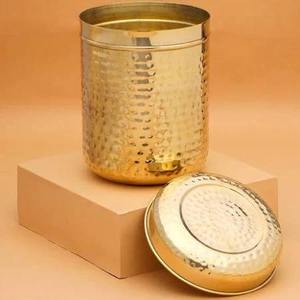 Caja de Almacenamiento de Latón de Alta Calidad, Contenedor Metálico Hecho a Mano para Granos y Especias, Disponible al Mejor Precio - Product Image 4