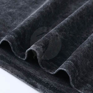 T-shirt uni délavé à l'acide pour jeunes, logo personnalisé, léger, haute qualité, coupe ajustée, respirant, séchage rapide, manches courtes, col rond, 220g - Product Image 5