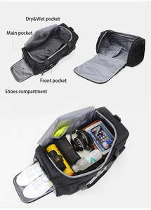 Sacs de sport de voyage de randonnée personnalisés avec logo imprimé, écologiques, légers, imperméables, séparation sec/humide - Product Image 4