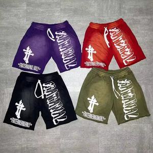 Camisas y pantalones cortos de estilo callejero para hombre personalizados, pantalones cortos de algodón de cintura media y Conjunto de camiseta de sublimación para hombres y mujeres - Product Image 4