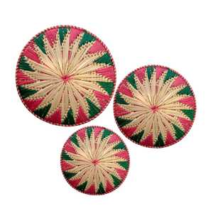 Haute qualité Sabai herbe mur panier nouveau Design coloré décor à la maison tenture murale panier pour salon décoration Art Style - Product Image 1