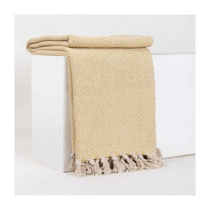 Manta de sofá de algodón de punto hecha a mano exclusiva, Material de lana de invierno suave con patrón de Festival tejido - Product Image 5