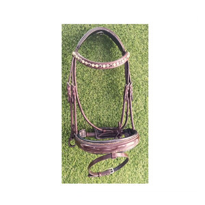 Bride de cheval équestre en nylon durable casque rembourré doux avec forme anatomique fantaisie produits d'équitation confortables - Product Image 6