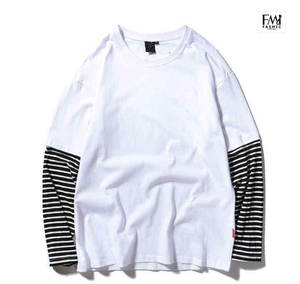 Gym Causal Coton Sports Plus Size Plain Men T-Shirts For Custom Pattern Full Sleeve Double Layer Long Sleeve T-Shirts - Product Image 1