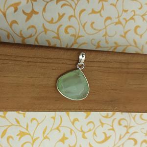 Colgante de plata de ley artesanal bohemio facetado aguamarina, colgantes de diseñador bohemio, colgante de piedras preciosas naturales bohemias - Product Image 4