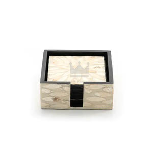 Lot sélectionné de 6 sous-verres en coquillages sous-verres en nacre en gros adaptés aux cadeaux et à la décoration du Ramadan Eid - Product Image 5