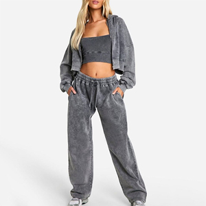 Ensemble de survêtement décontracté 2 pièces en toile de coton biologique imperméable et écologique pour femme - Prix abordable - Product Image 6