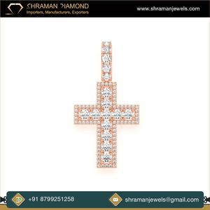 Collier pendentif croix minimaliste 925 argent plaqué or délicat jésus breloques personnalisé laboratoire cultivé diamant chrétien cadeaux religieux - Product Image 5