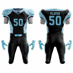 Uniforme de football américain unisexe personnalisé de haute qualité, imprimé, protection UV, respirant, séchage rapide, ensembles à manches courtes, taille plus - Product Image 3