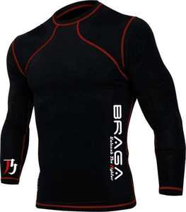 Rashguard à manches longues fabriqué en usine pour le Jiu Jitsu MMA, design personnalisé, polyester/coton, logo couleur personnalisée, vente en gros - Product Image 3