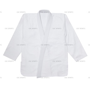 Uniforme de Karate de algodón blanco personalizable de Jiu Jitsu y MMA Gi brasileño con logotipos y parches personalizados, compra a granel de Pakistán - Product Image 5