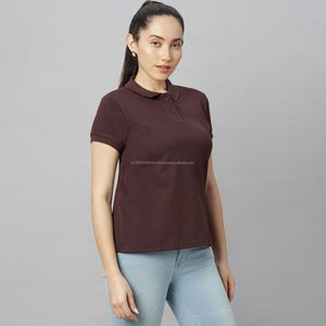 เสื้อโปโลผู้หญิงปักโลโก้ เสื้อโปโลผู้หญิง ผ้าฝ้ายน้ำหนักเบา ระบายอากาศได้ดี แขนสั้น สไตล์ลำลอง เหมาะสำหรับใส่ทำงาน - Product Image 4