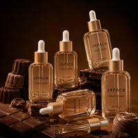 Flacon de sérum de luxe pour champagne 30ml 50ml, pot carré en verre avec compte-gouttes pour essence de beauté de niche, marque privée haut de gamme