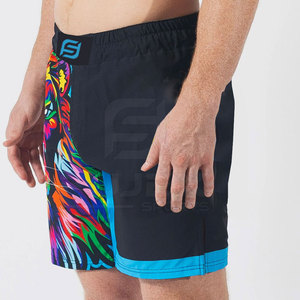 กางเกงขาสั้น MMA น้ำหนักเบาเอวสูงแบบสตรีทยืดได้ - Product Image 2