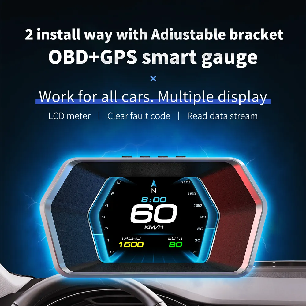 جهاز WIIYII OBD2+GPS Turbo Pressure P17 جهاز كشف أعطال السيارة العلويّ ذاتيّ التشخيص جهاز فحص ذاتيّ التشخيص من ملحقات السيارة مركبة ذاتية التشخيص