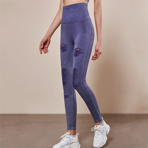 Leggings de Fitness sans couture taille haute avec poches pour femmes pantalons de Yoga pour la course à pied Gym taille élastique Leggings de Yoga vêtements actifs - Product Image 3