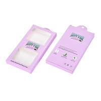 Boîte d'emballage pour téléphone portable en papier couché avec fenêtre transparente en PVC pour boîtes de téléphone portable recyclables