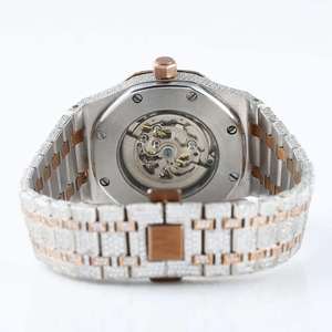 Montre Hip Hop de Luxe Vintage ETA Moissanite Diamant en Acier Inoxydable pour Hommes Usage Quotidien - Product Image 3