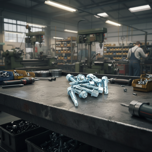 Vis autoforeuses à tête hexagonale PDC en acier au carbone galvanisé/zinc/phosphate, métriques/pouces, classe 8, fixations de toiture, OEM - Product Image 1